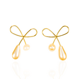 Carmen Pretty Pearl Earrings - Gold