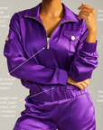 The Flo Signature Silk Jogger Jacket,Clothing, Sassy Jones,