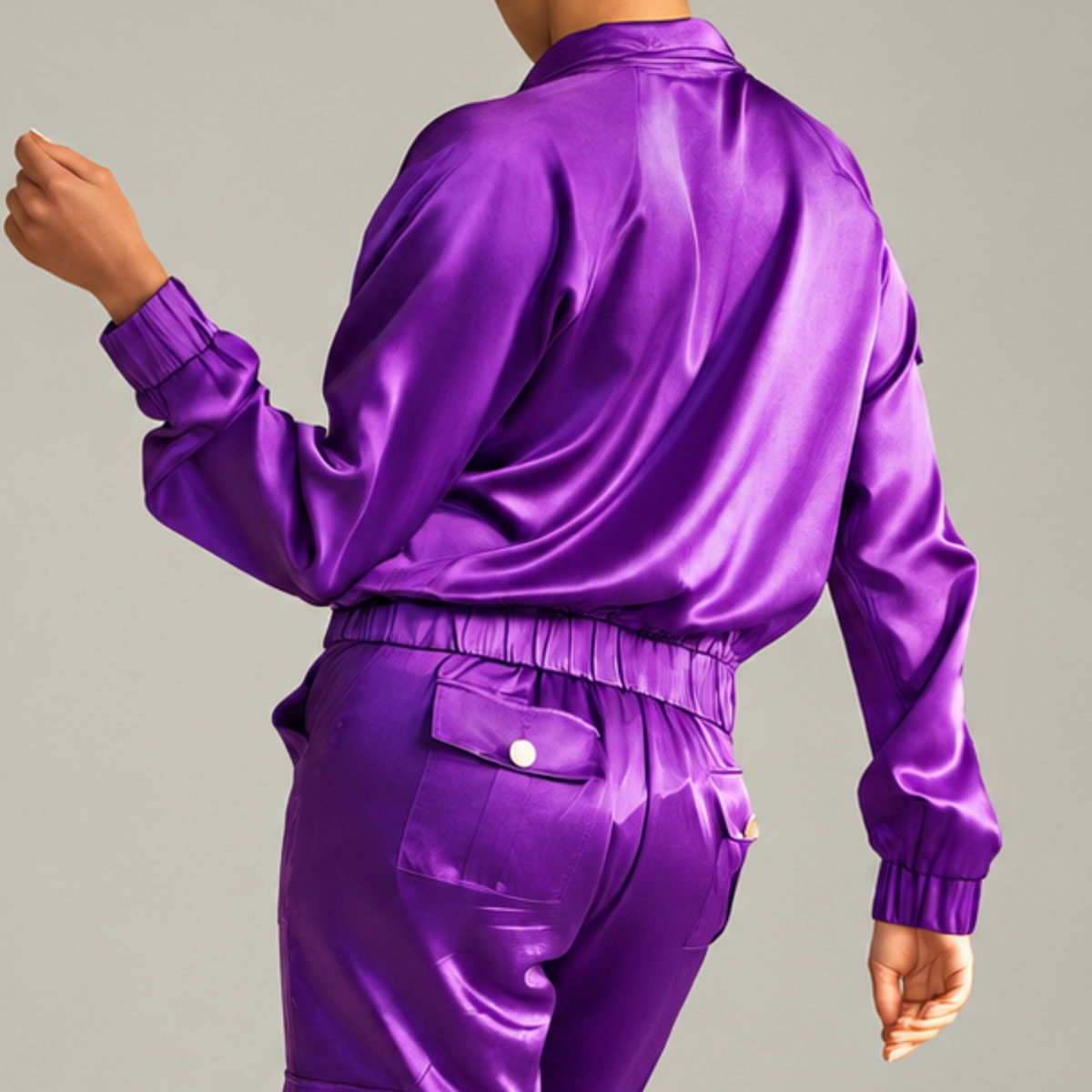 The Flo Signature Silk Jogger Jacket,Clothing, Sassy Jones,