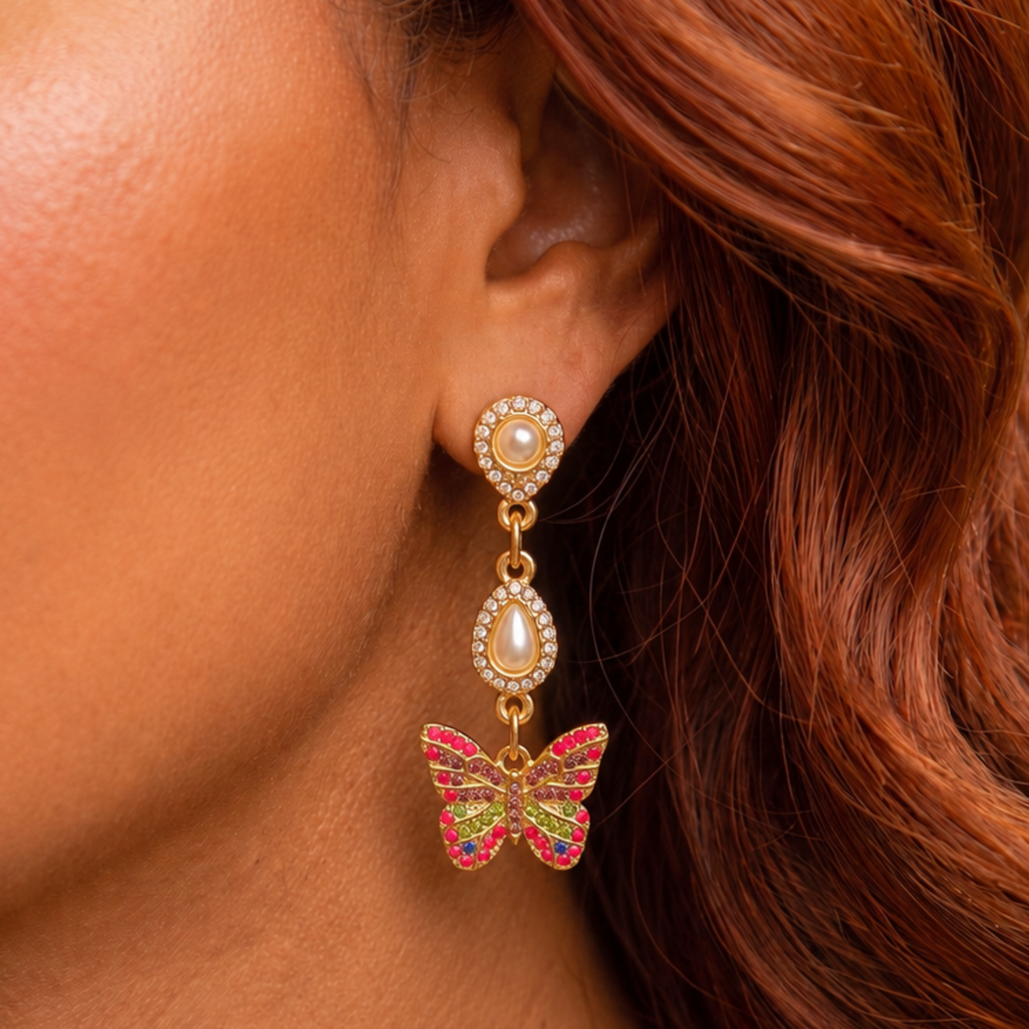 Hadassa Crystal Dangles - Tropical Paradise,Earrings, Sassy Jones,