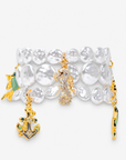 Harbor Grace Anchor 3pc Stretch Bracelet Stack featuring luminous pearls and colorful nautical charms.