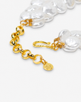 Sassy Jones Harbor Grace Coastal Pearl Necklace featuring sculptural ocean inspired charms suspended from baroque pearls.