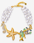 Harbor Grace 18k Anchor Necklace - Coastal Pearl,Necklaces, Sassy Jones,