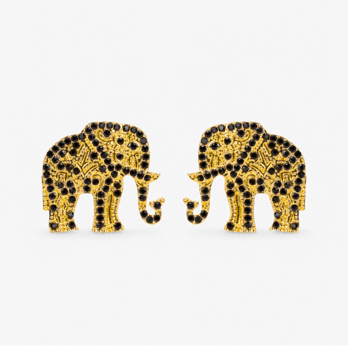 Ibiza Crystal Studs - Black,Earrings, Sassy Jones,
