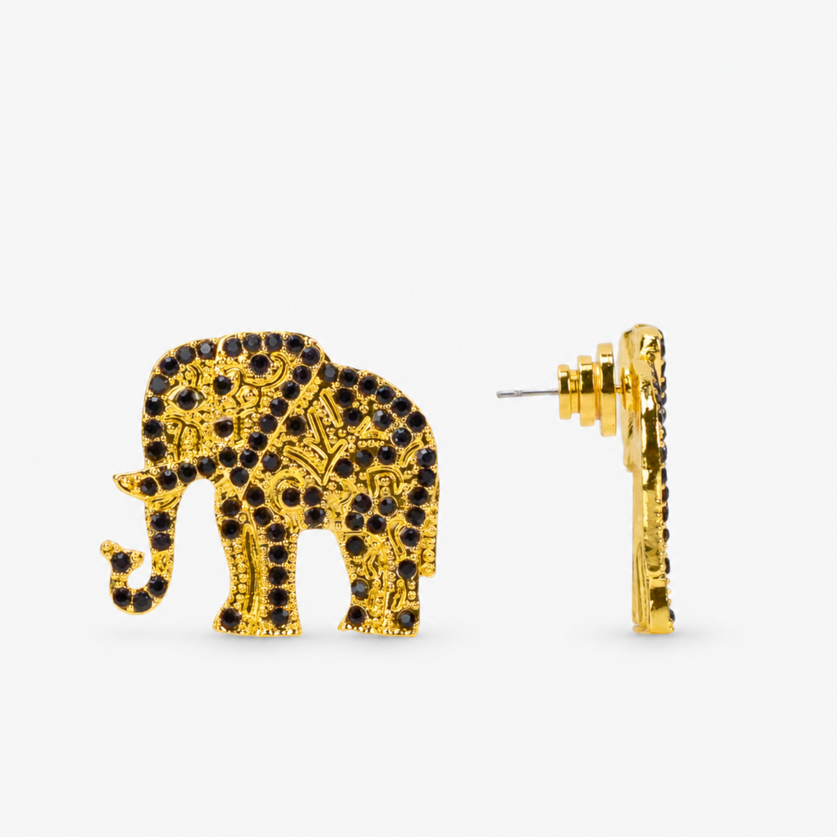 Ibiza Crystal Studs - Black,Earrings, Sassy Jones,