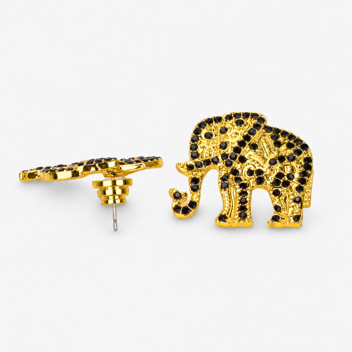 Ibiza Crystal Studs - Black,Earrings, Sassy Jones,
