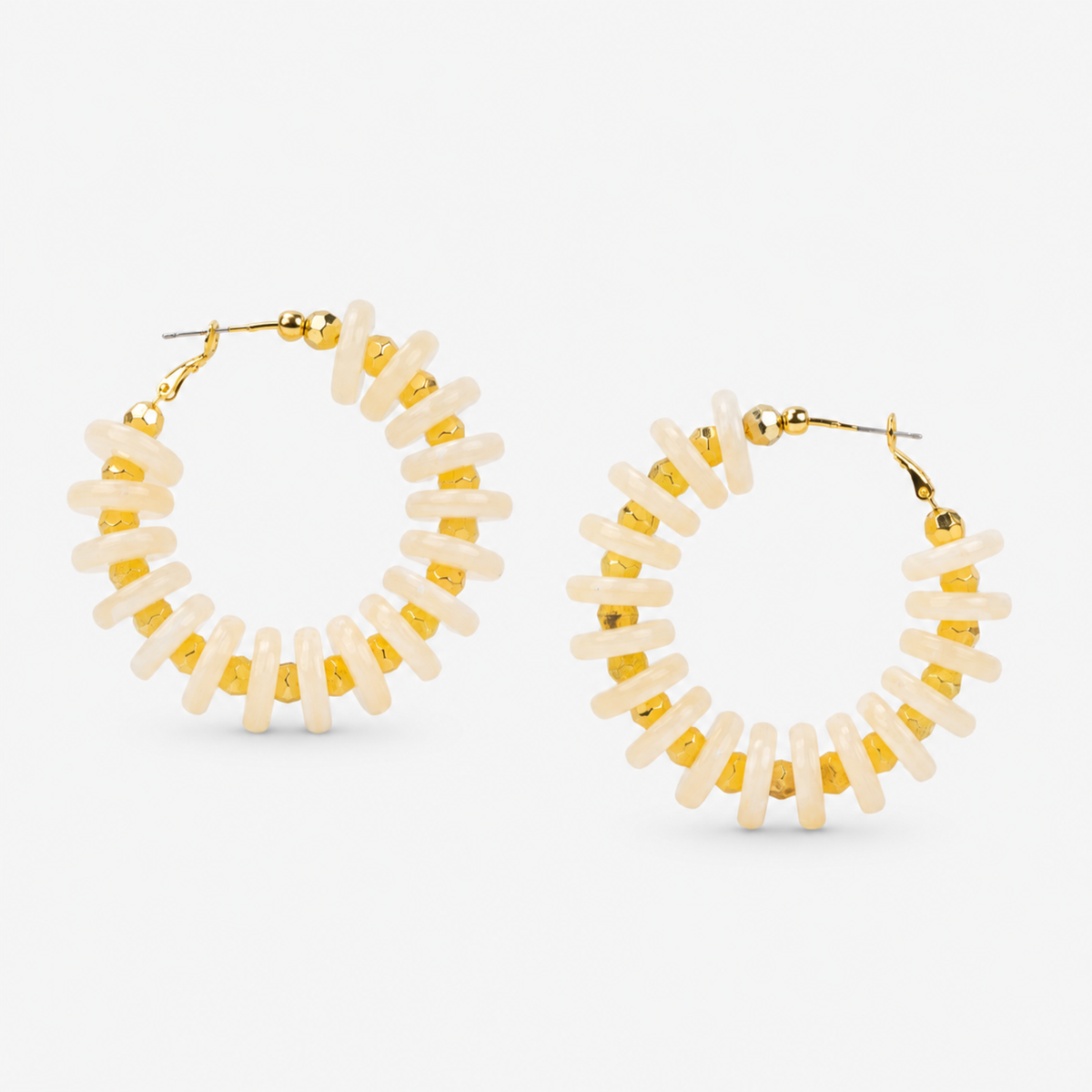 Kamaria Coconut Hoops- Ivory Coast,Earrings, Sassy Jones,