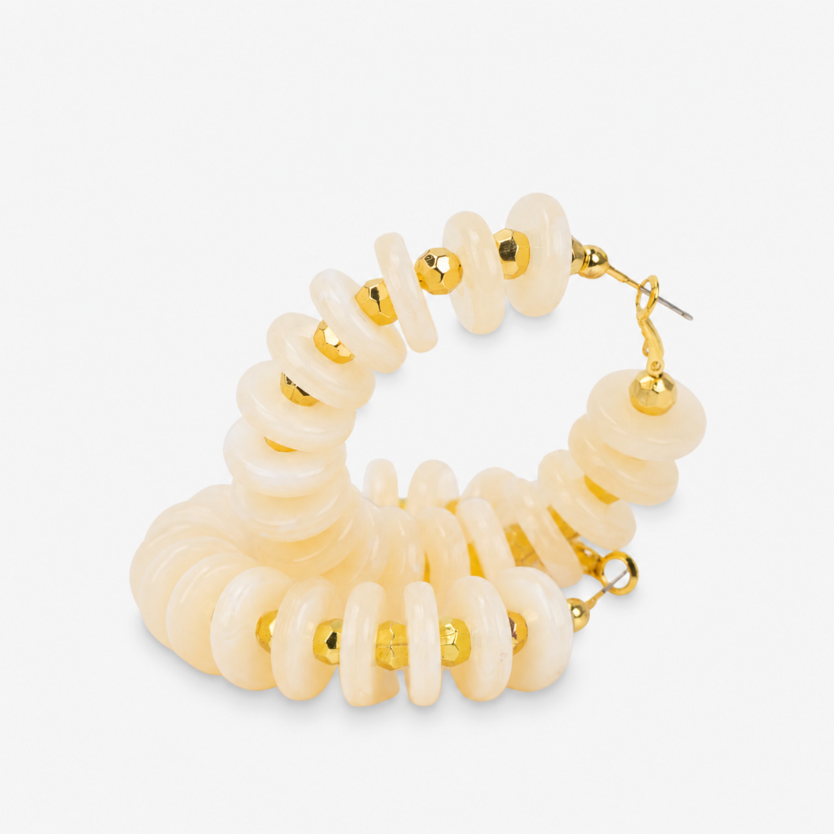 Kamaria Coconut Hoops- Ivory Coast,Earrings, Sassy Jones,