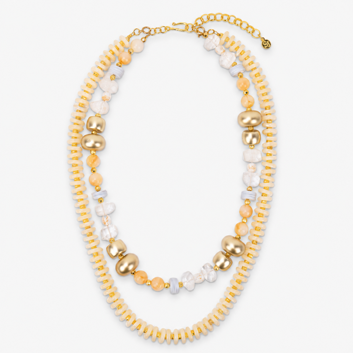 Kamaria Coconut Dress Chain - Ivory Coast,Necklaces, Sassy Jones,