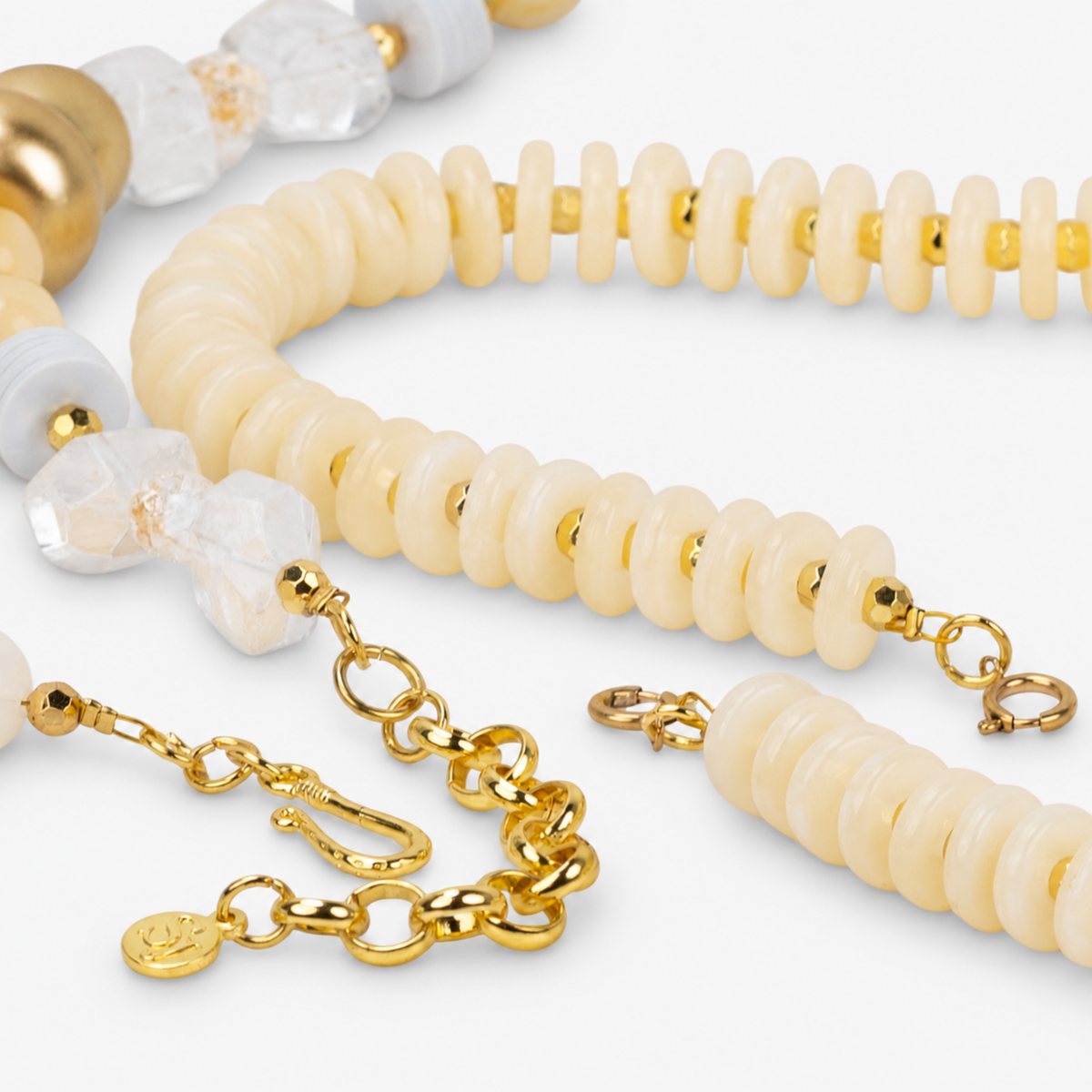Kamaria Coconut Dress Chain - Ivory Coast,Necklaces, Sassy Jones,