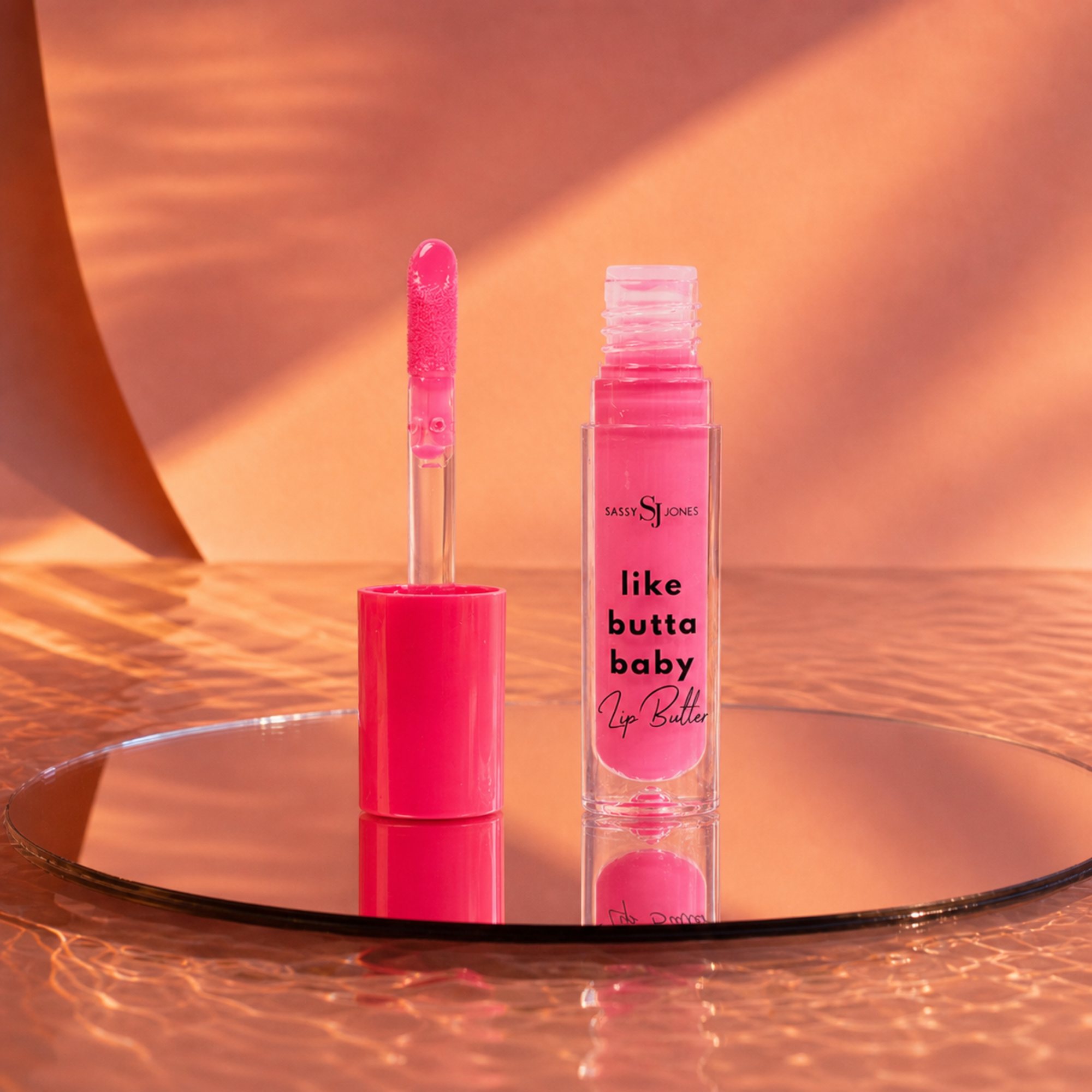 Say Less Lip Butter gloss in soft pink shade with high shine glossy finish and smooth creamy texture