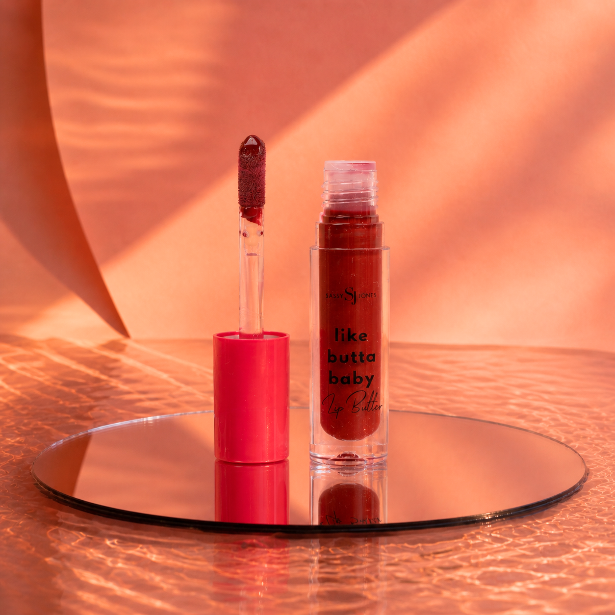 Turn It Up Lip Butter gloss in warm brown shade with high shine glossy finish and smooth creamy texture