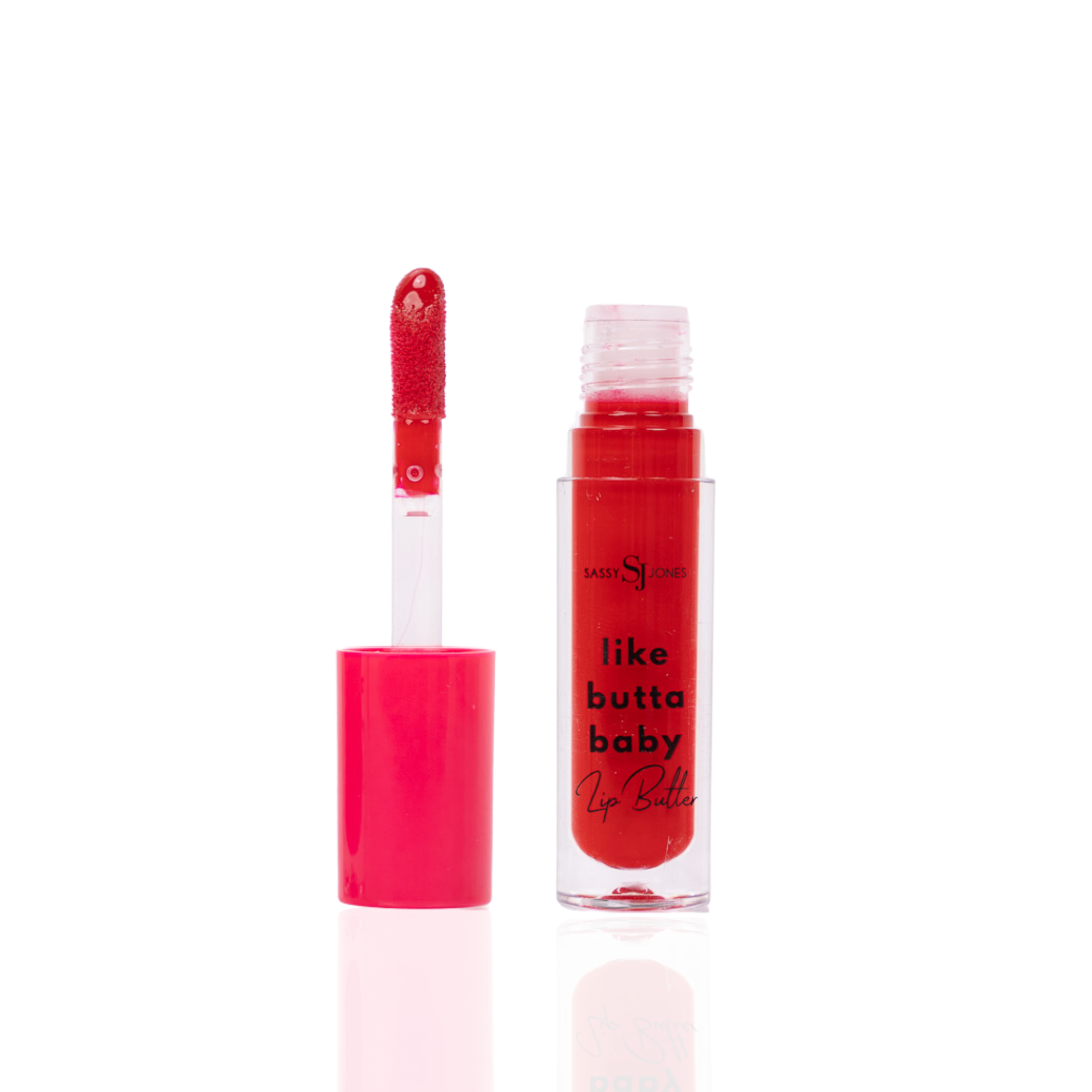 You Tried It Lip Butter gloss in bold vibrant red with high shine glossy finish and smooth creamy texture