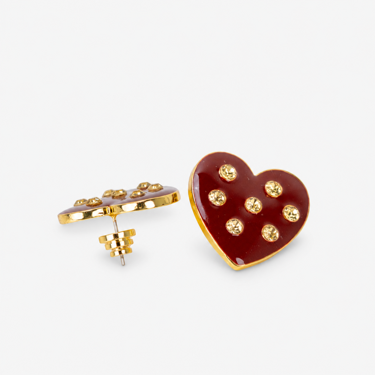 Lovebug 18k Studs - Crimson,Earrings, Sassy Jones,