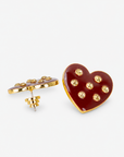 Lovebug 18k Studs - Crimson,Earrings, Sassy Jones,