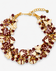 Lovebug 18k Brooch Bib - Crimson/Cream,Necklaces, Sassy Jones,