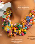 Lovebug 18k Brooch Bib - Carnivale,Necklaces, Sassy Jones,