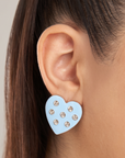Lovebug Greige Jewelry Unique Beaded Studs Grey Statement Studs Fashionable Greige Jewelry Designer Lovebug Studs Trendy Grey Accessories Artistic Statement Jewelry Beaded Lovebug Jewelry Elegant Grey Fashion Jewelry High Fashion Beaded Studs