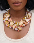 Lovebug 18k Brooch Bib - Peaches/Cream