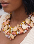 Lovebug 18k Brooch Bib - Peaches/Cream
