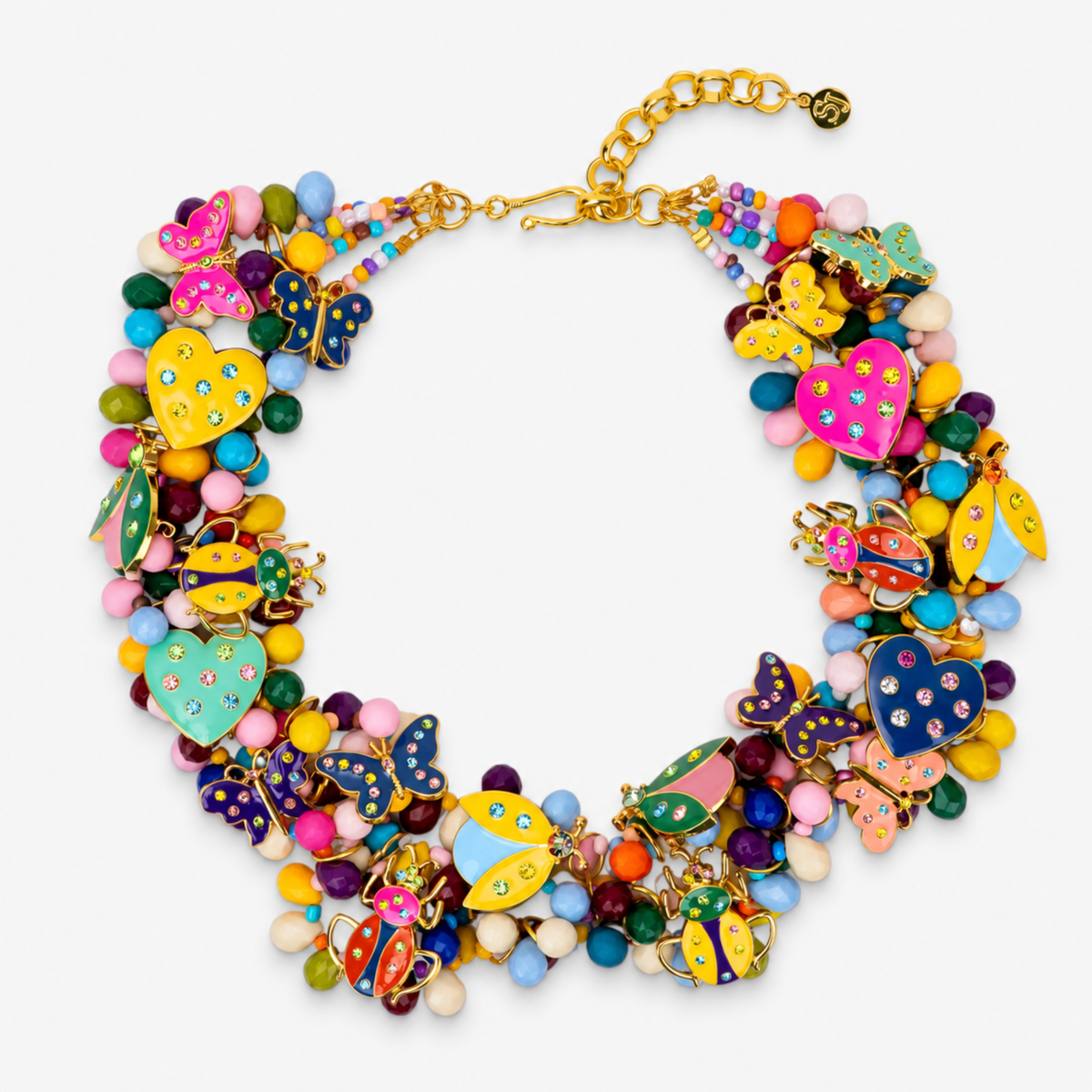 Lovebug 18k Brooch Bib - Carnivale,Necklaces, Sassy Jones,