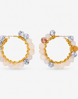 Makemba Botswana Agate Hoops - Ivory Estate,Earrings, Sassy Jones,