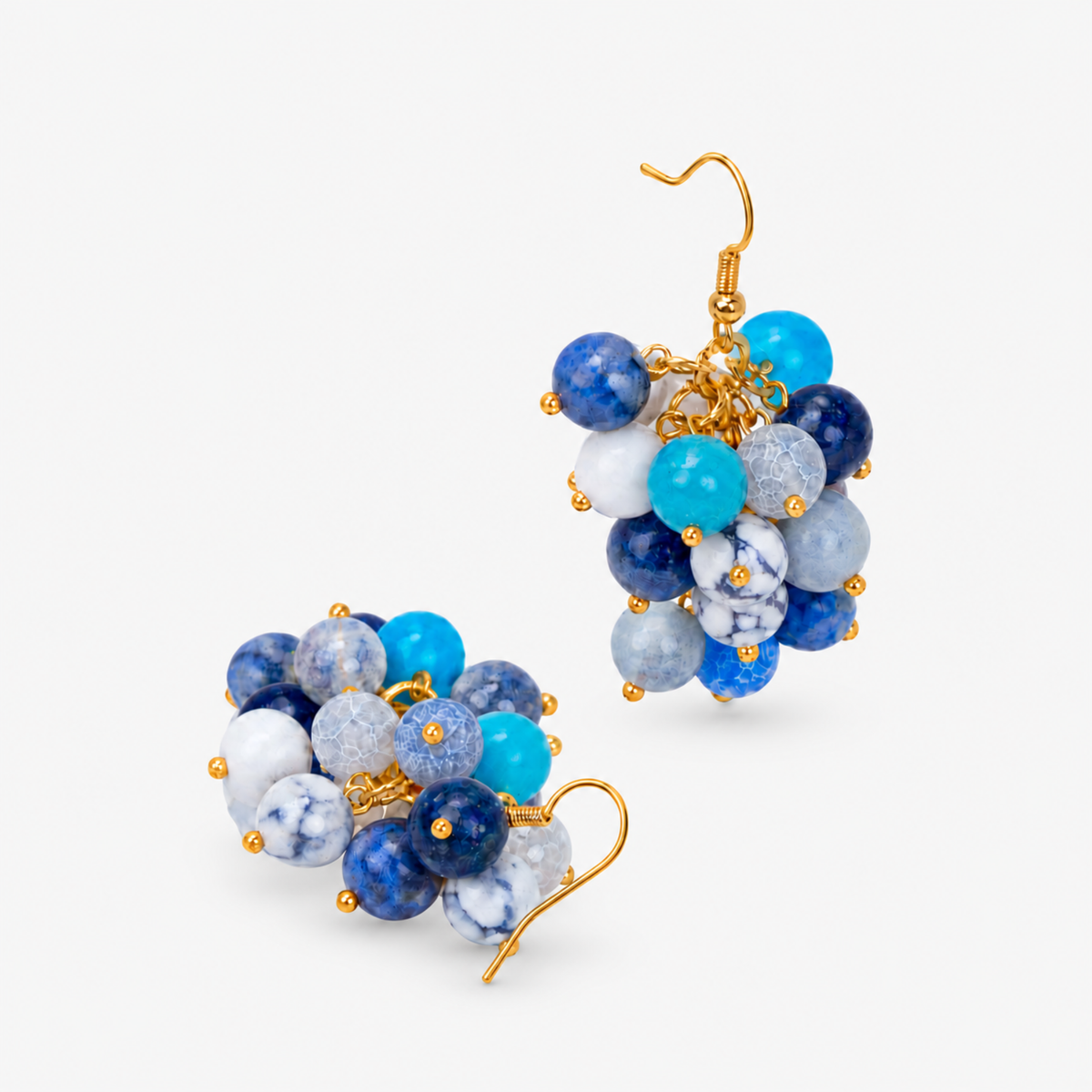Makemba Lapis Azuli Dangles - Indigo Reign,Earrings, Sassy Jones,