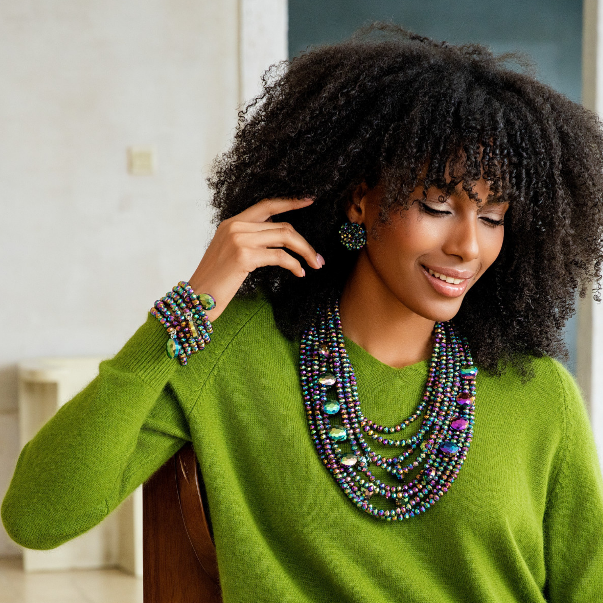 statement bracelet stack, glass bead bracelet stack, colorful bracelet stack, stretch bracelet set for women, bold jewelry for women, multicolor bracelet stack, fashion bracelet stack, boutique bracelet stack, stackable stretch bracelets, statement jewelry accessories