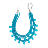 Malia Glass Sparkler Necklace - Turks (Detachable Layers)