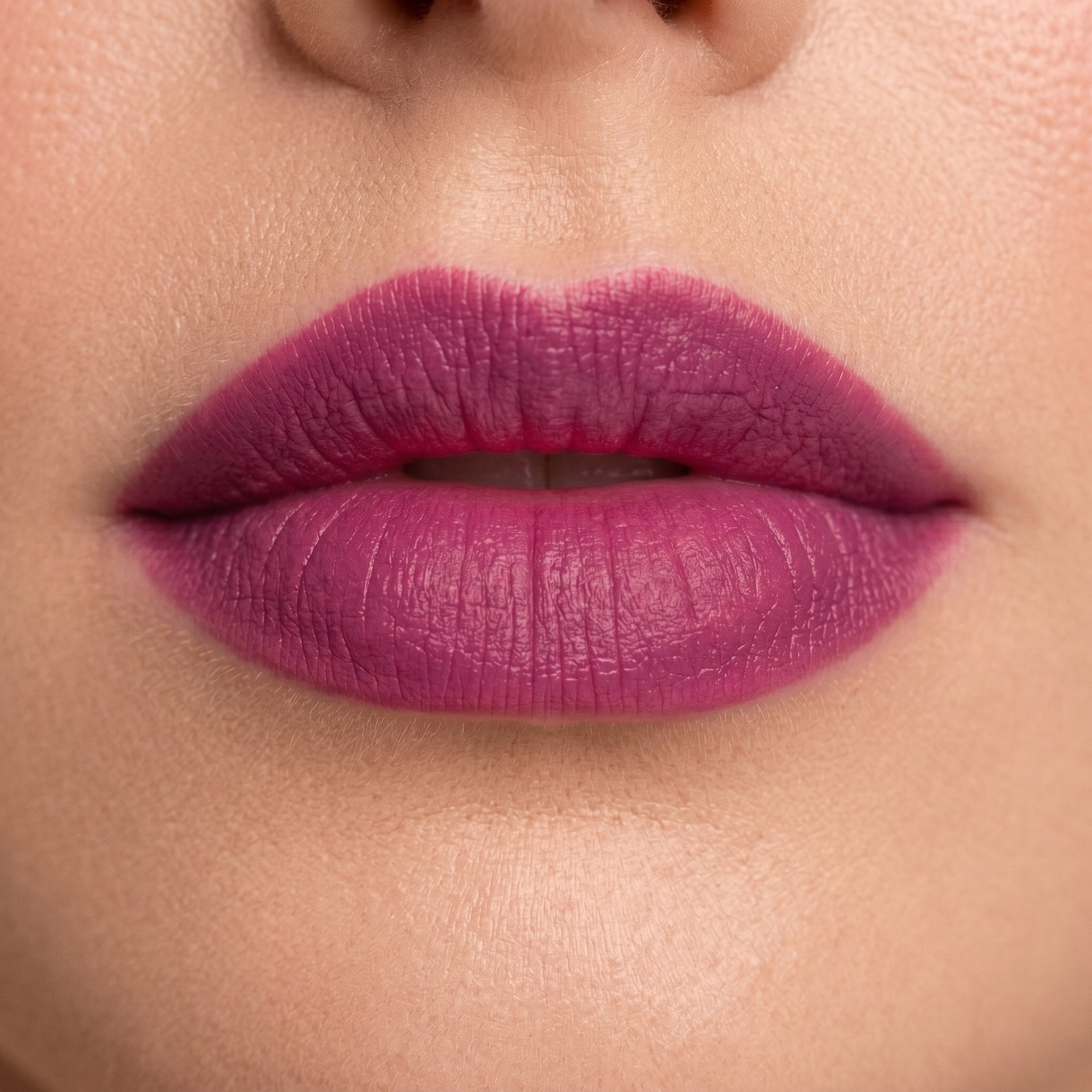 Soft rose lipstick in gold tube with pink mauve swatch for a natural, polished everyday lip look.
