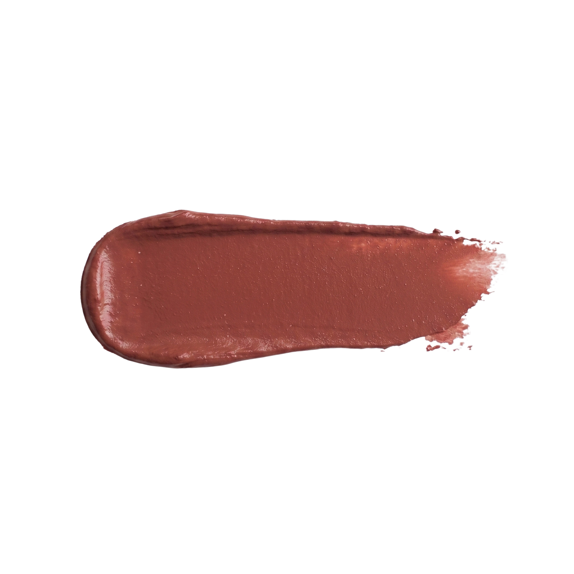 Rich brown nude lipstick in gold tube with deep neutral swatch for an elevated everyday glam look.