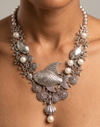 Paloma Silver Angel Fish Statement Bib, Necklaces, Sassy Jones,