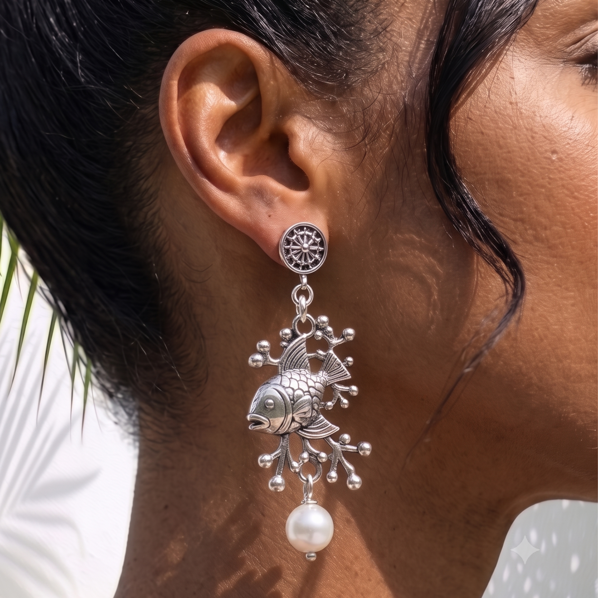 Paloma Silver Angel Fish Dangles