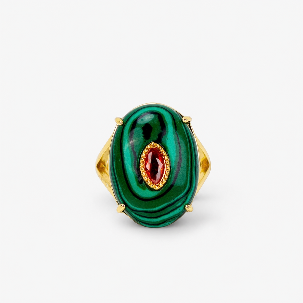 Samira Stone Ring Malachite