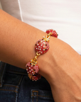 Scarlette 18k Dainty Pearl Bracelet - Ladybug,Bracelets, Sassy Jones,