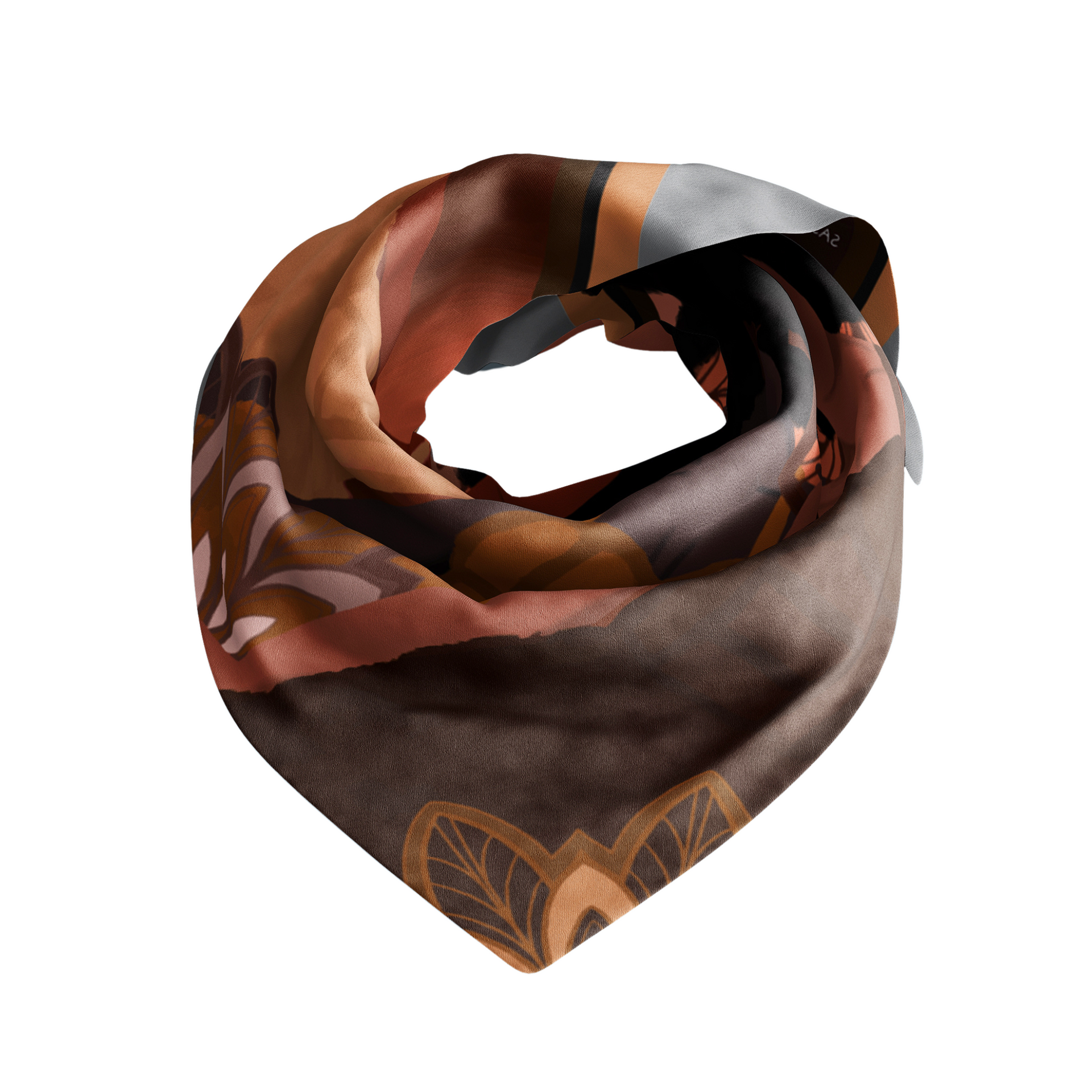 Sistership Luxe Scarf Chocolate 33" X 33"