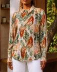 The Sorelle Silky Pleated Lounge Top