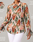 The Sorelle Silky Pleated Lounge Top