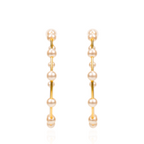 Tiffani Oversized Pearl Hoops - Gold