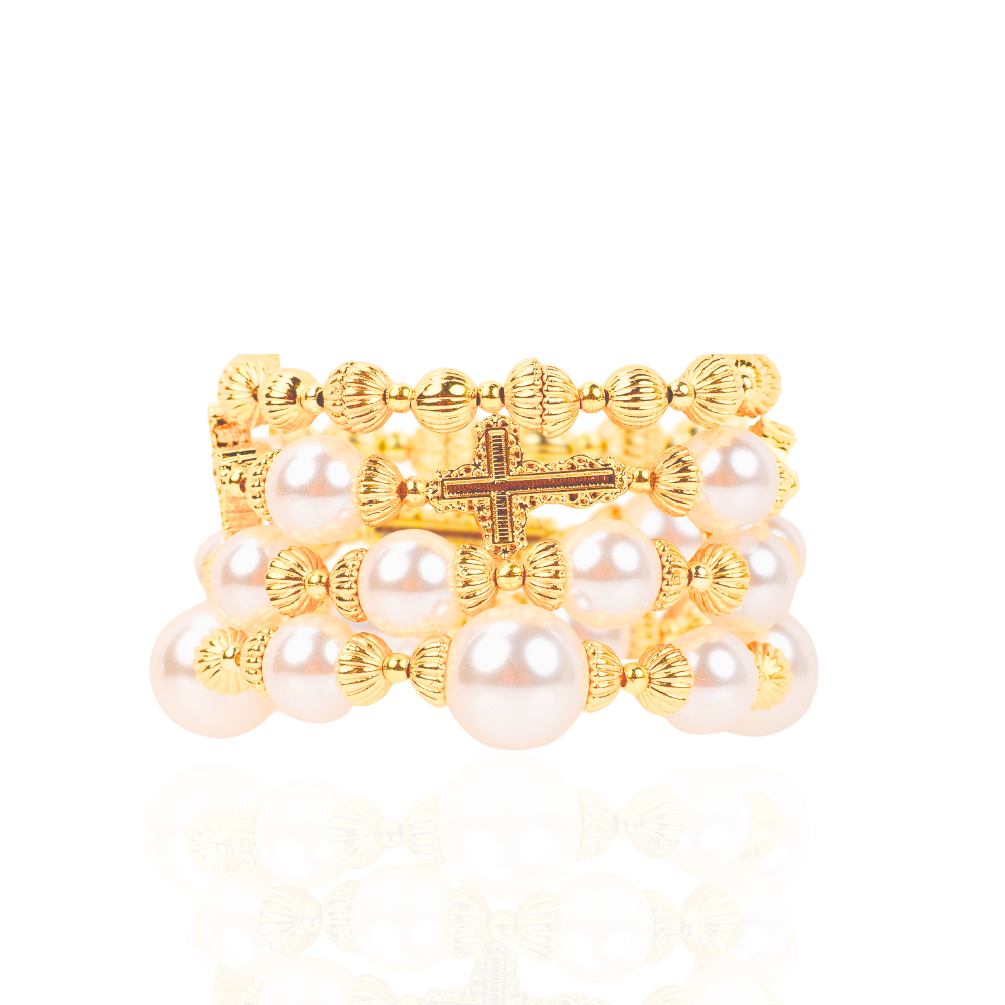 pearl bracelet stack, cross bracelet, stretch bracelet women, statement bracelet stack, fashion pearl bracelet, gold pearl bracelet, luxury bracelet women, religious jewelry bracelet, boutique bracelets, bold bracelet jewelry