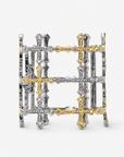 Trinity 18K Cross Sparkling Cuff,Bracelets, Sassy Jones,