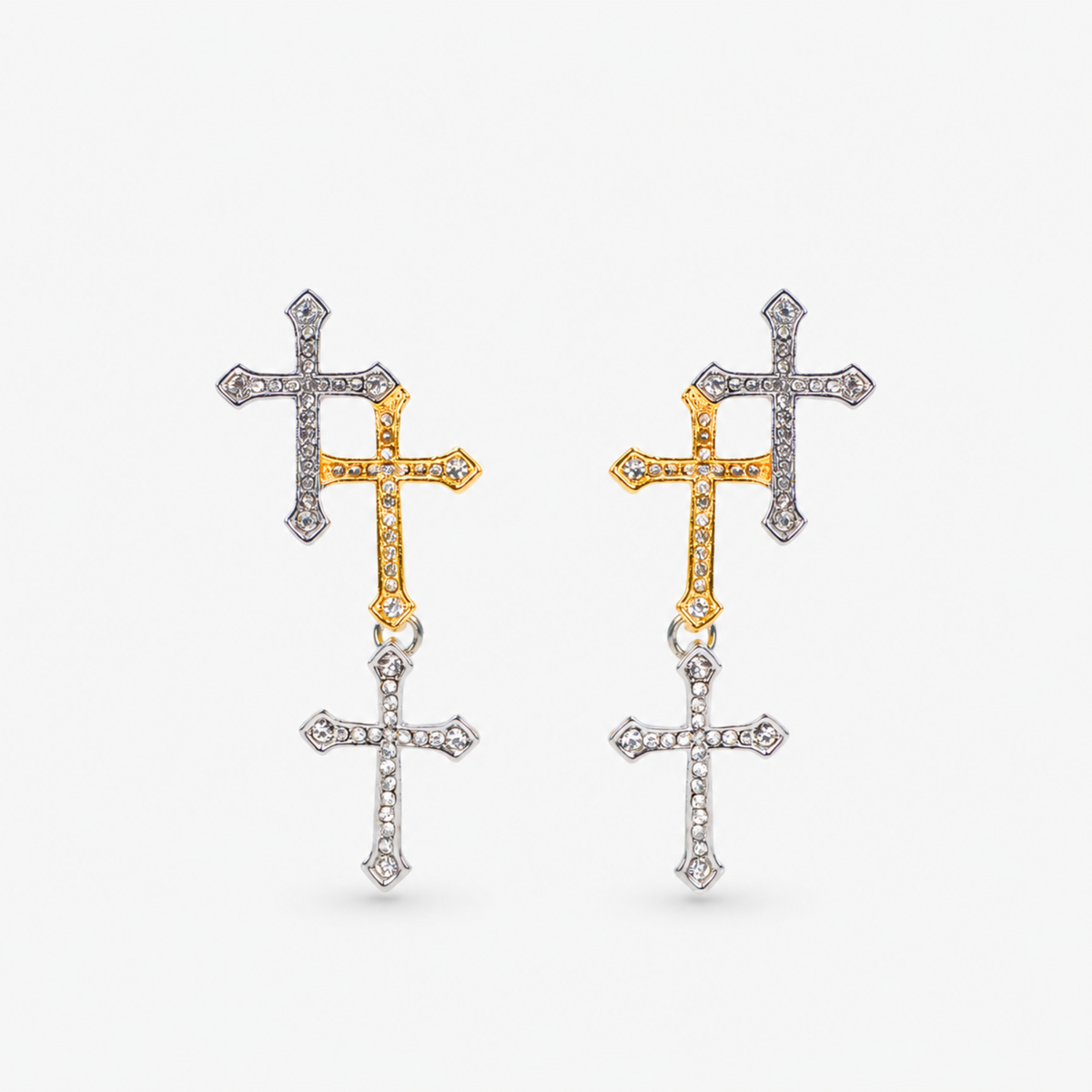 Trinity Cross Sparkling Dangles