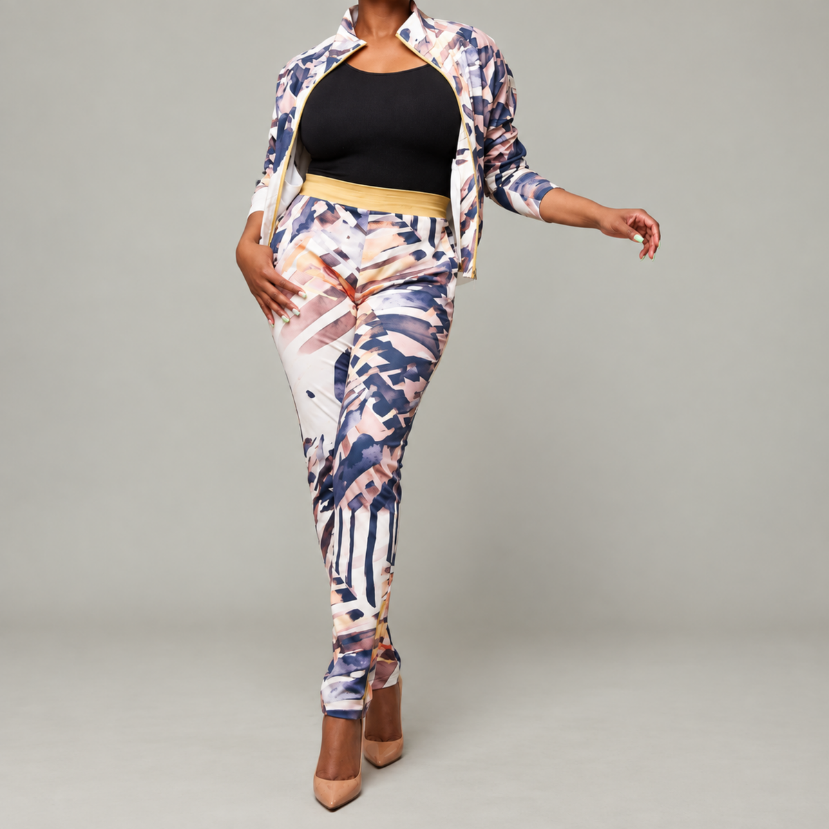 The Ulana Stretch Jogger Pant - Safari Ink,Clothing, Sassy Jones,