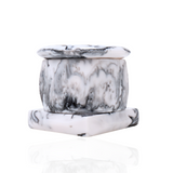 Victoria 3pc Bangle Stack - B/W Marble