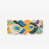 Victoriana Prissy Peacock Cuff featuring layered multicolor enamel feathers with Gold tone finish.