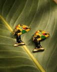Afrikaan 18k Queen Studs,Earrings, Sassy Jones,