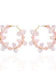 Alana Bubble Cloud Hoops - Pink,Earrings, Sassy Jones,