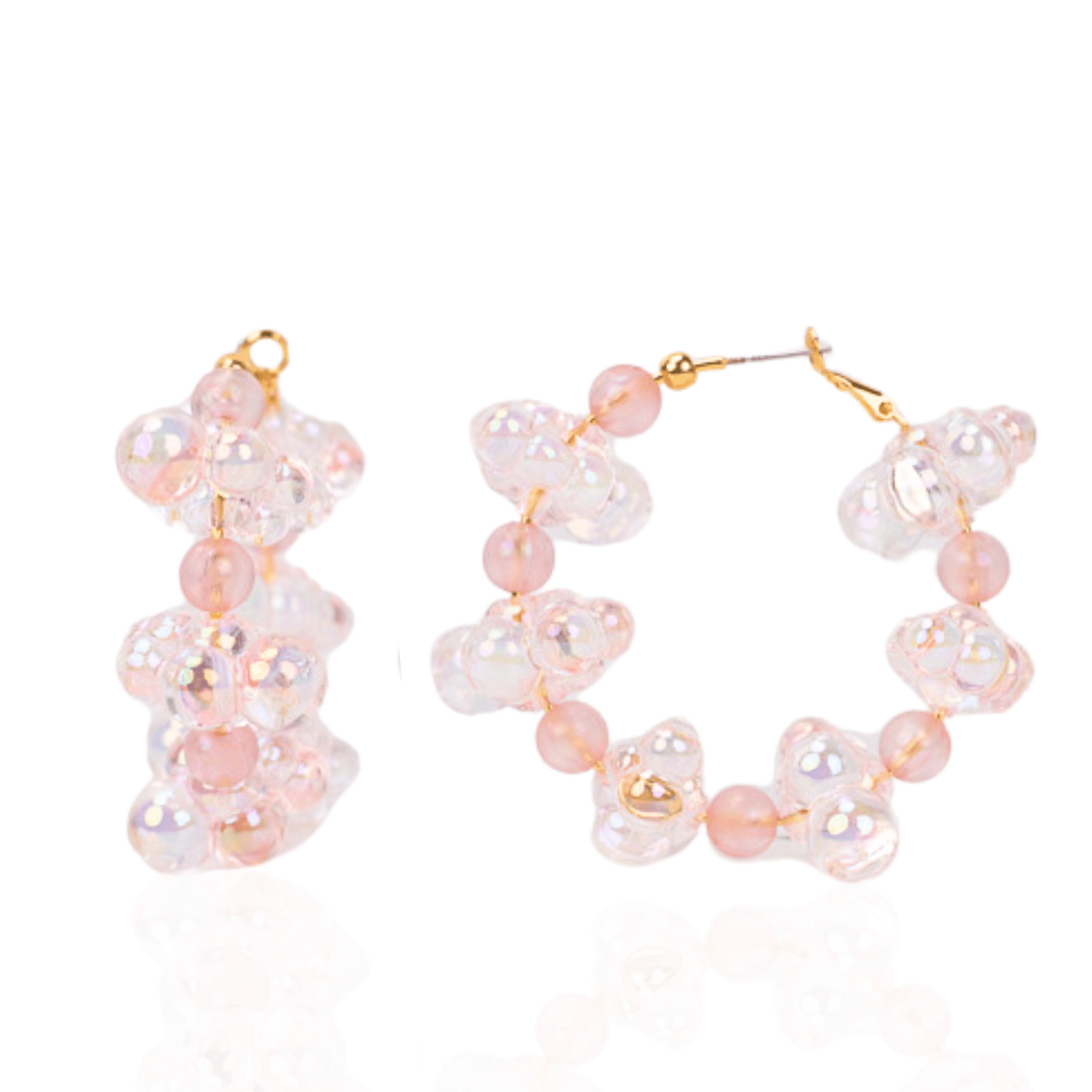 Alana Bubble Cloud Hoops - Pink,Earrings, Sassy Jones,
