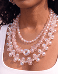 Alana Bubble Cloud Necklace - Pink,Necklaces, Sassy Jones,