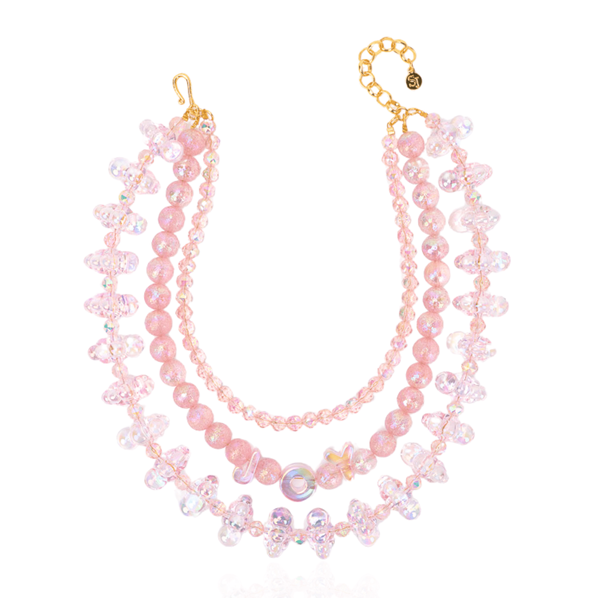 Alana Bubble Cloud Necklace - Pink,Necklaces, Sassy Jones,